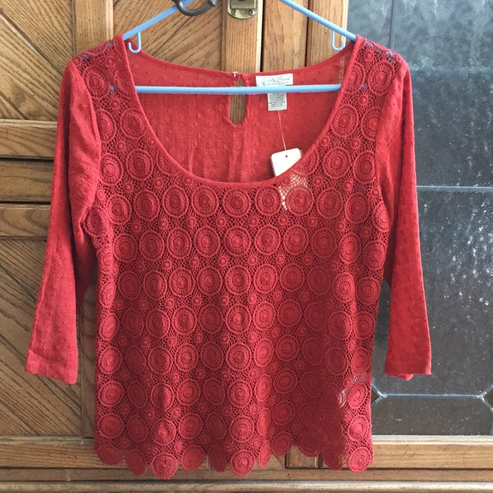 {Lucky Brand} NWT crochet top